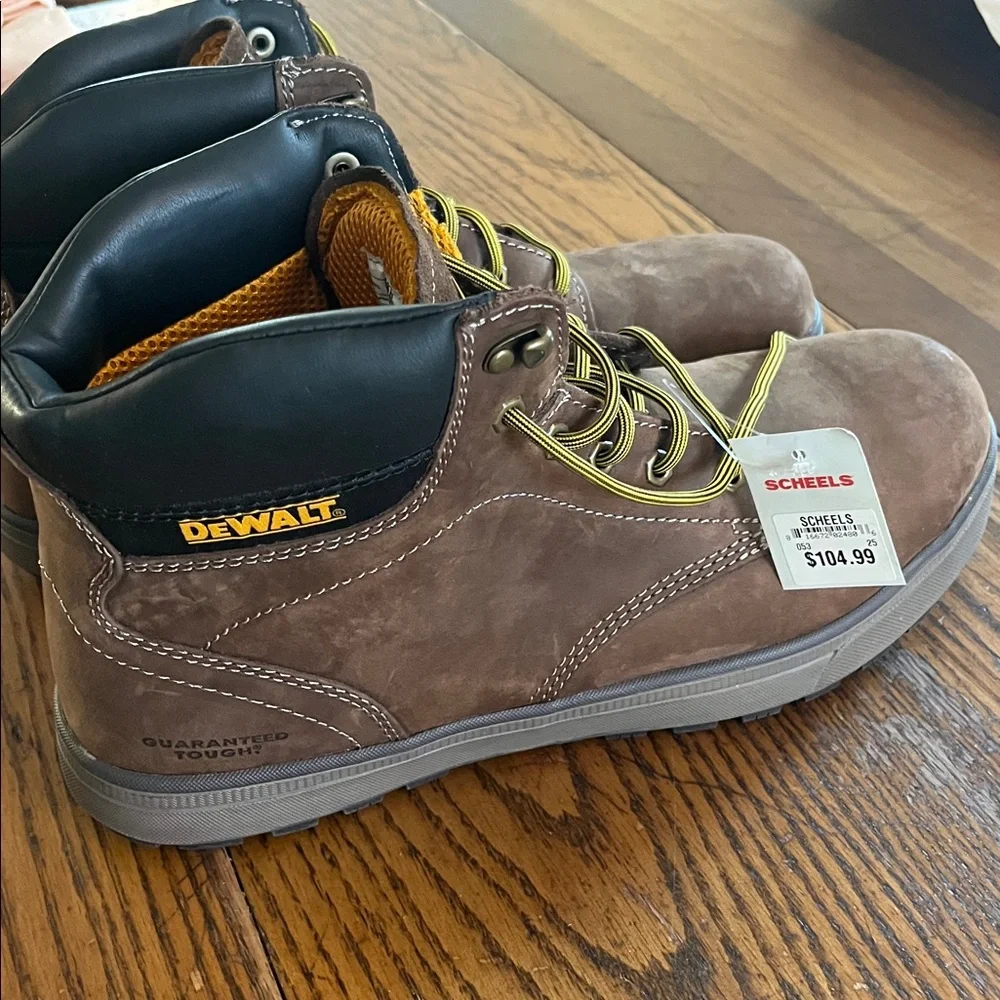 Dewalt industrial Brown Men's lace up , steel toe Work Boots
